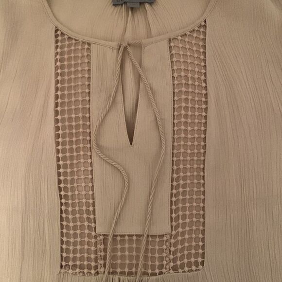 Joseph A. Viscose Crinkle Top With Crochet Detail Tunic Size XL - Picture 5 of 12